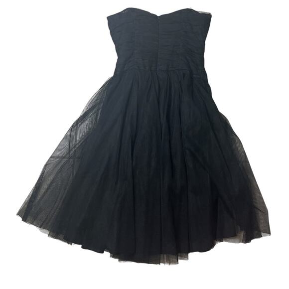 Nicole Miller Collection 90s Y2K Black Ruffle 6 Mini Dress Gothic Fairy Tulle - Picture 7 of 8
